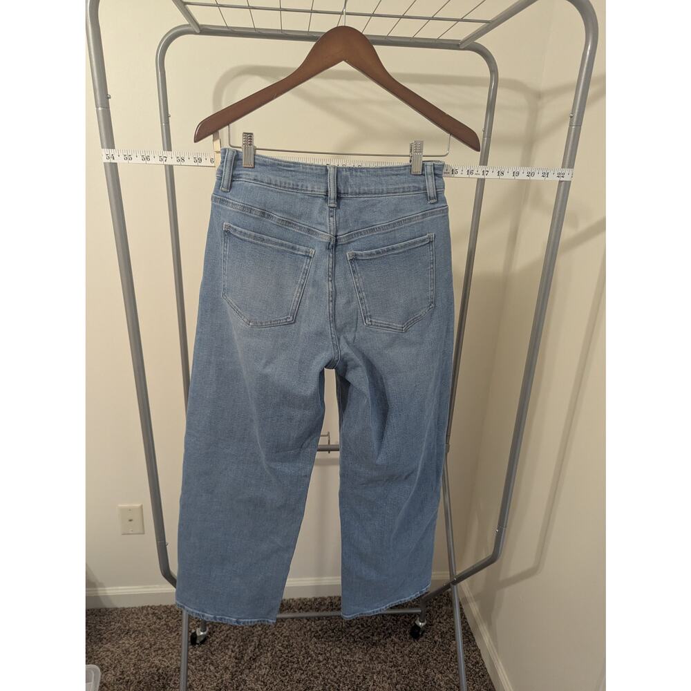 Quince Bella Stretch Patch Pocket Wide Leg Jeans Frosted Blue NWT Size 28 - Picture 3 of 6